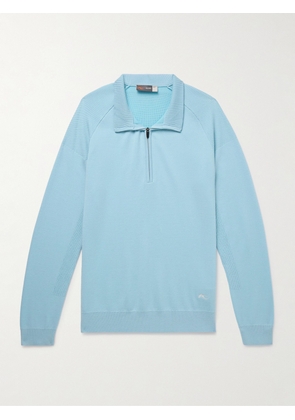 Kjus Golf - Kulm Merino Wool-Blend Half-Zip Golf Sweater - Men - Blue - IT 46