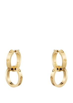 Cartier Yellow Gold Love Double Hoop Earrings