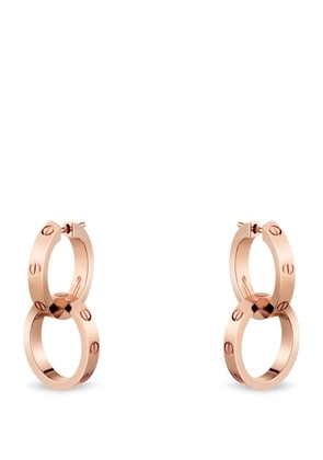 Cartier Rose Gold Love Double Hoop Earrings