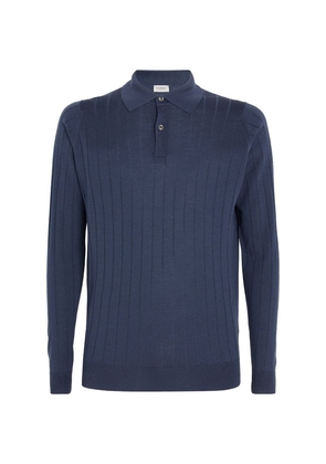 John Smedley Merino Wool Long-Sleeve Polo Shirt