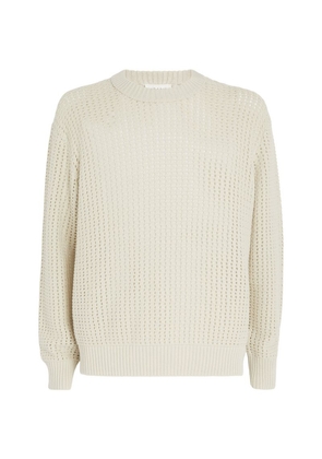 Frame Wool-Cotton Crochet Sweater
