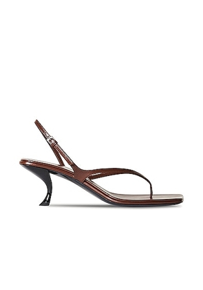The Row Constance Leather Sandals in Walnut - Brown. Size 40.5 (also in ).