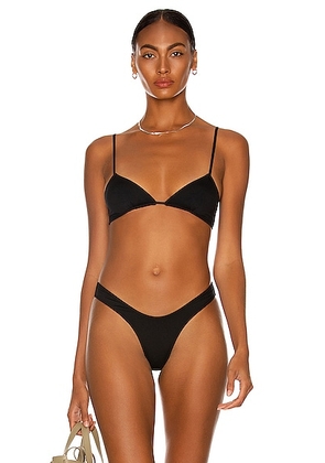 Monica Hansen Beachwear 90's Vibe Simple Demi Bra in Black - Black. Size M (also in XS).