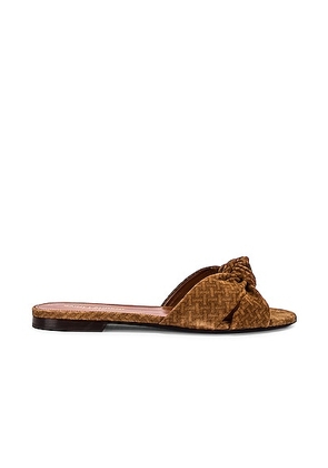 Saint Laurent Bianca Flat Mules in Saddle - Brown. Size 37 (also in ).