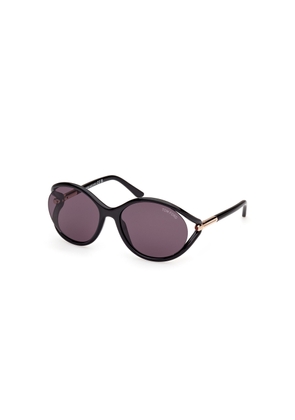 Tom Ford Melody Smoke Oval Ladies Sunglasses FT1090 01A 59