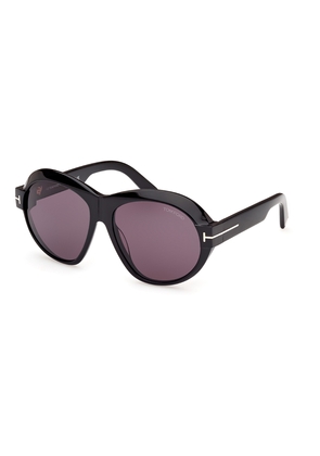 Tom Ford Inger Smoke Oval Ladies Sunglasses FT1113 01A 59