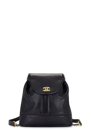 chanel Chanel Vintage Caviar Triple CC Backpack in Black - Black. Size all.