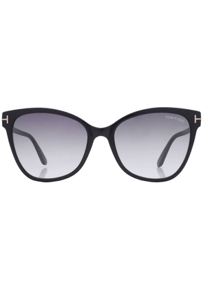 Tom Ford Ani Grey Gradient Cat Eye Ladies Sunglasses FT0844 01B 58