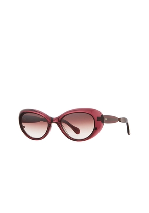 Mr. Leight Selma S Dark Cherry Gradient Cat Eye Ladies Sunglasses ML2023-50-RXBRY/DCHG