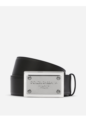 Dolce & Gabbana Cintura Con Placca - Man Belts Black Leather 100