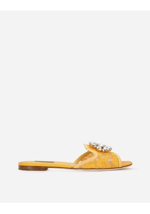 Dolce & Gabbana Ciabatta Flat - Woman Slides And Mules Yellow 39.5