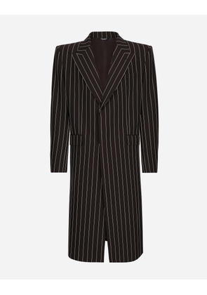 Dolce & Gabbana Single-breasted Pinstripe Wool Coat - Man Coats And Jackets Multicolor 44
