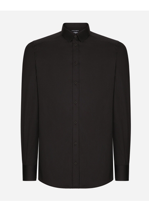 Dolce & Gabbana Stretch Cotton Gold-fit Shirt - Man Shirts Black 38