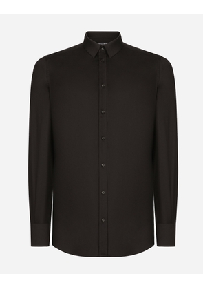 Dolce & Gabbana Stretch Cotton Gold-fit Shirt - Man Shirts Black 44