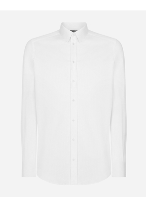 Dolce & Gabbana Stretch Cotton Gold-fit Shirt - Man Shirts White 44