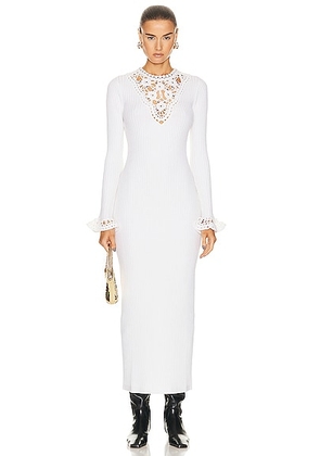RABANNE Long Sleeve Dress in White - Ivory. Size XS (also in M, S).