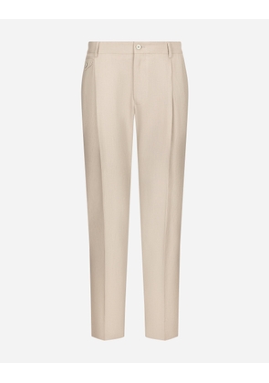 Dolce & Gabbana Pantalone - Man Pants And Shorts Beige Linen 52