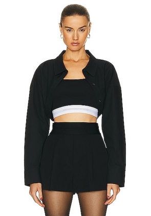 Alexander Wang Bolero And Tank Top in Black - Black. Size L (also in ).