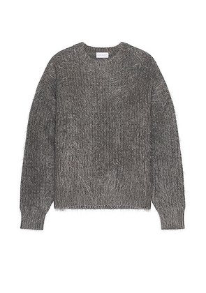 JOHN ELLIOTT Wool Mohair Crew in Charcoal - Charcoal. Size M (also in ).
