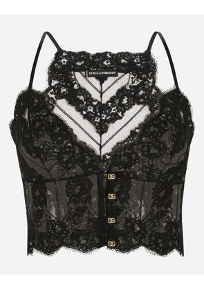 Dolce & Gabbana Lace Bralette Top - Woman Underwear Black 3