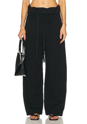 Matteau Fisherman Drawcord Pant in Black - Black. Size 4 (also in ).