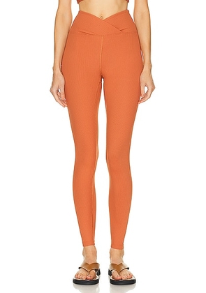 YEAR OF OURS Ribbed Veronica Legging in Terracota - Burnt Orange. Size XS (also in ).