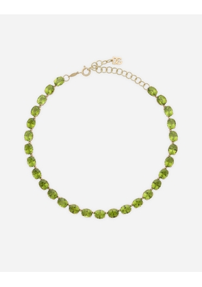 Dolce & Gabbana Anna Necklace La Yellow Gold 18kt And Peridots - Woman Necklaces Gold Onesize