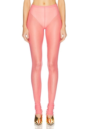 Blumarine Tulle Leggings in Pink Peony - Pink. Size 42 (also in ).