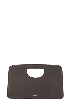 The Row Ew Austin Top Handle Bag in Dark Brown PLD - Brown. Size all.