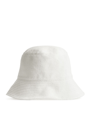 Towelling Bucket Hat - White