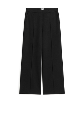 Wool Jersey Trousers - Black