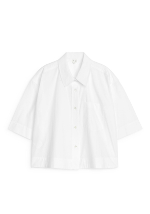 Short-Sleeve Cotton Shirt - White