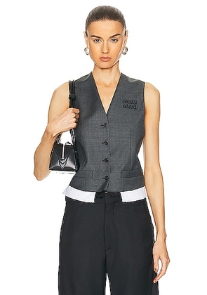 Miu Miu Vest Top in Ardesia - Charcoal. Size 38 (also in ).