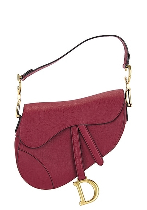 dior Dior Leather Saddle Bag in Red - Red. Size all.