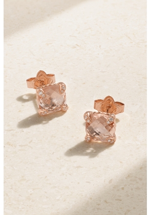 David Yurman - Châtelaine 18-karat Rose Gold, Morganite And Diamond Earrings - One size