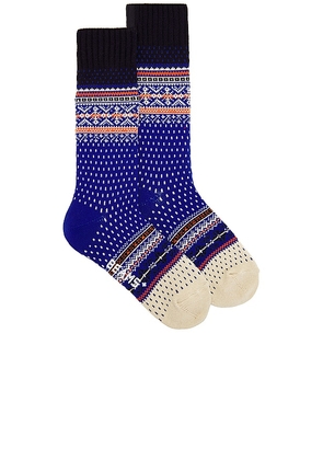 Beams Plus Nordic Socks in Blue.