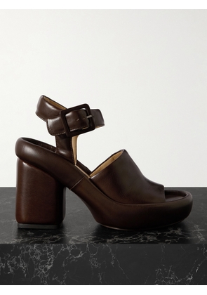 LEMAIRE - Padded Leather Platform Sandals - Brown - FR36,FR37,FR38,FR39,FR40,FR41