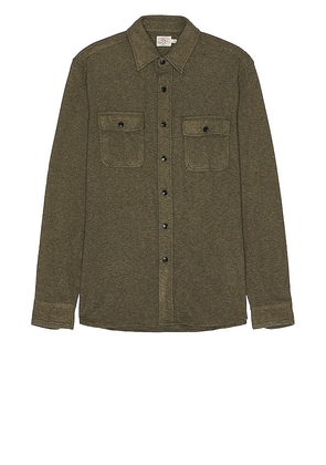 Faherty Legend Sweater Shirt in Olive. Size M.
