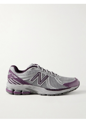 New Balance - 860v2 Leather-trimmed Mesh Sneakers - Silver - US4,US4.5,US5,US5.5,US6,US6.5,US7,US7.5,US8,US8.5,US9,US9.5,US10