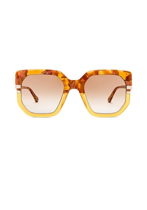 Chloe West Butterfly Sunglasses in Orange.