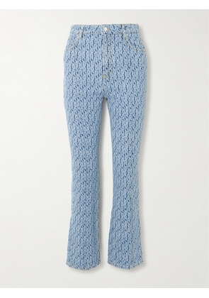 Rabanne - Printed High-rise Flared Jeans - Blue - 25,26,27,30