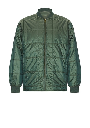 Beams Plus Rev Puff Ripstop Jacket in Green. Size S, XL/1X.