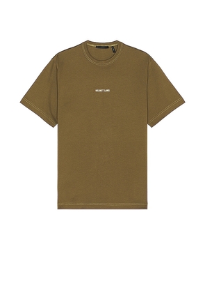 Helmut Lang Outer Space 9 Tee in Olive. Size XL/1X.