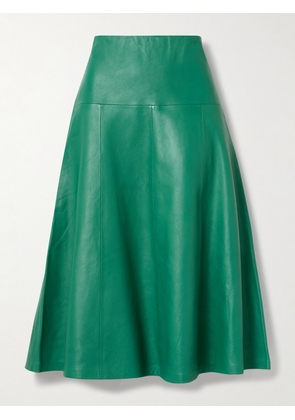 Cefinn - Sierra Paneled Leather Midi Skirt - Green - UK 6,UK 8,UK 10,UK 12,UK 14,UK 16