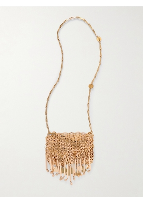 Rabanne - 1969 Nano Fringed Chainmail Shoulder Bag - Gold - One size