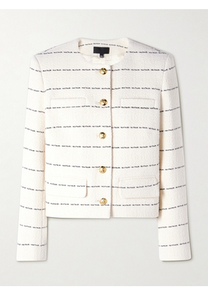 Nili Lotan - Paige Striped Cotton-blend Tweed Jacket - Ivory - US0,US2,US4,US6,US8,US10,US12