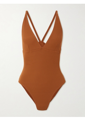 Lido - Cinquantanove Ribbed Swimsuit - Orange - x small,small,medium,large,x large