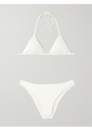 Lido - Cinquantotto Ribbed Triangle Bikini - Ivory - x small,small,medium,large,x large