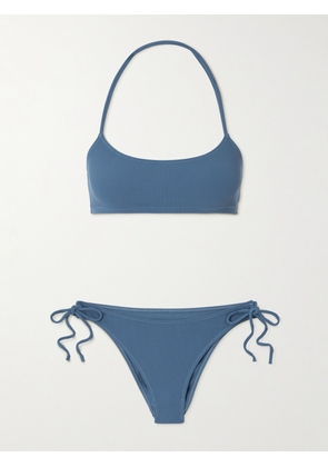 Lido - Cinquantasette Ribbed Bikini - Blue - x small,small,medium,large,x large