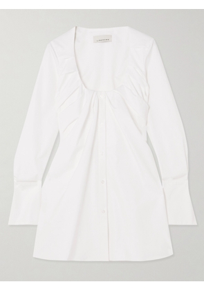 LIBEROWE - Hoare Gathered Cotton-poplin Shirt - White - x small,small,medium,large,x large